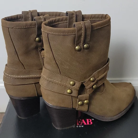 Brown Jusfab Everett boot size 7 - Picture 2 of 6